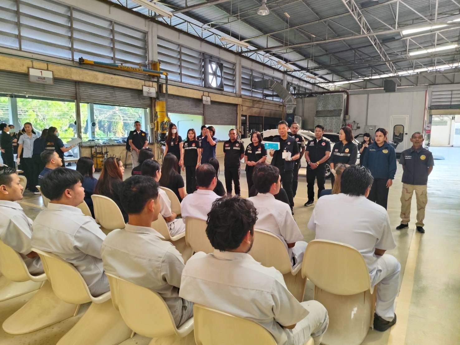 เข้าร่วมดำเนินการตรวจปัสสาวะเพื่อตรวจหาสารเสพติดในสถานประกอบกิจการ ตามโครงการการจัดทำระบบมาตรฐานการป้องกันและแก้ไขปัญหายาเสพติดในสถานประกอบกิจการ(มยส) และโครงการโรงงานสีขาว ประจำปีงบประมาณ 2569